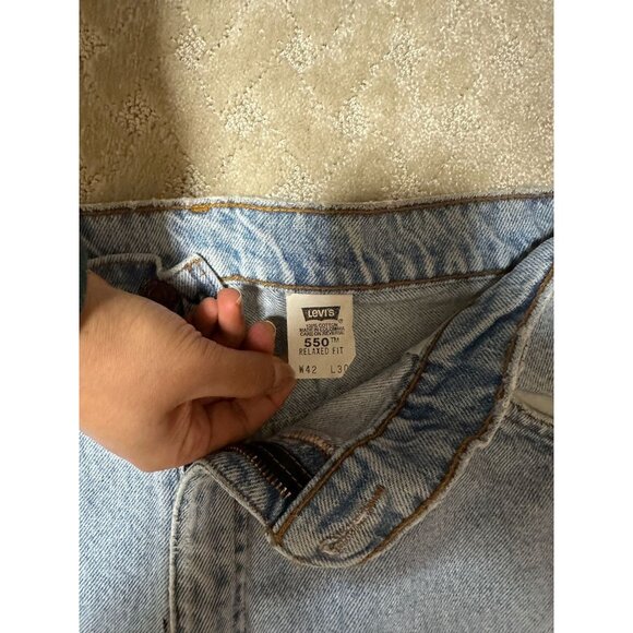 Vintage Levi's 550 Jeans Men's 42x30 Orange Tab Relaxed Tapered Leg 90s USA - Picture 3 of 4